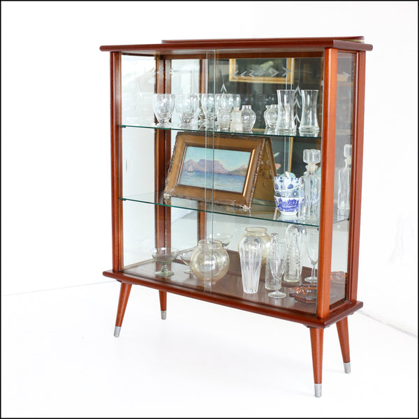 Solid Wood Mid-century Display Case