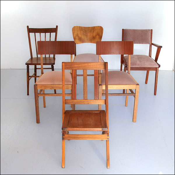 Six Odd Dining Chairs - priced per chair