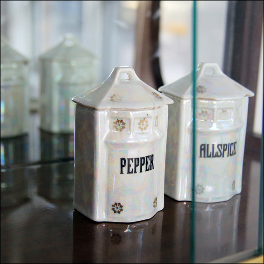 Antique Czech Kitchen Canisters Set