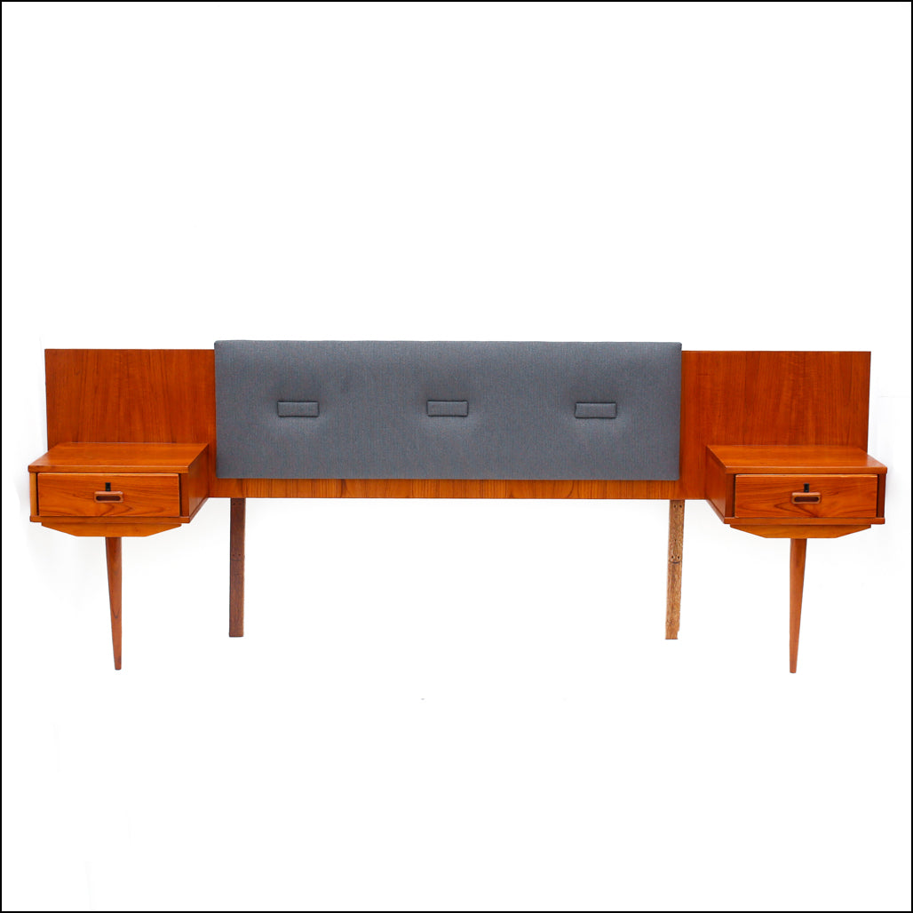 Double Bed Frystark Headboard with Pedestals