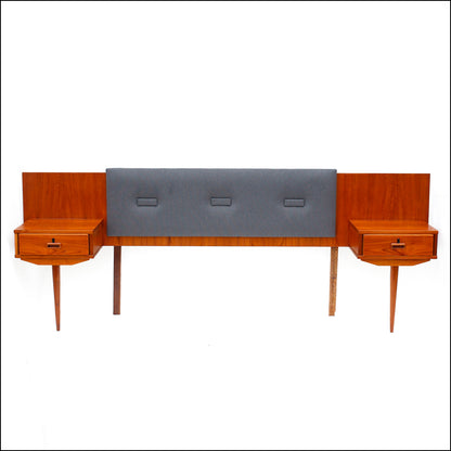Double Bed Frystark Headboard with Pedestals