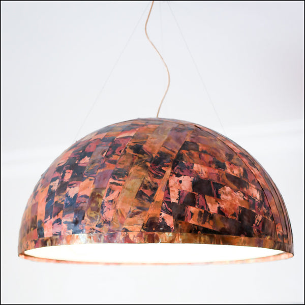 Oversized Copper Dome Lamp