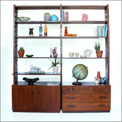 Large Mid-century Modular Wall Unit
