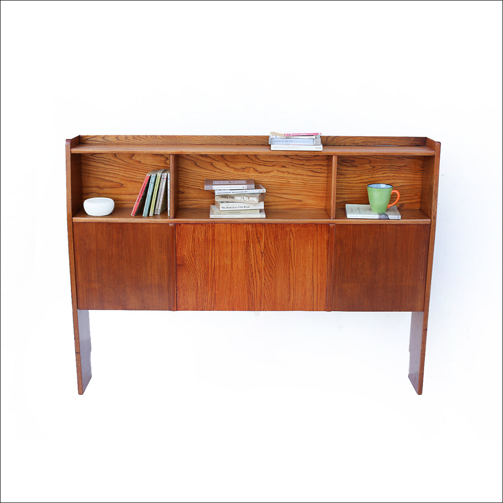 Vintage Oak Double  Bed Headboard