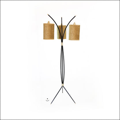 1950s Floor Lamp with Three Lights