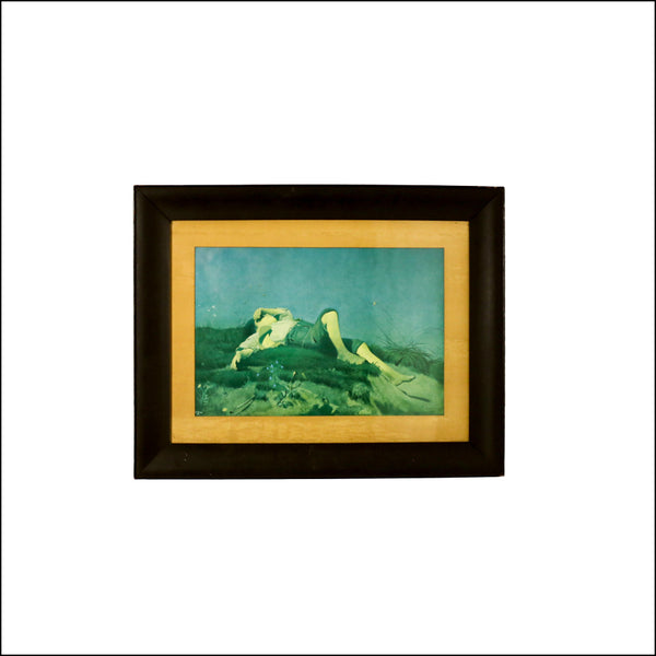 Framed Shepherd Boy Lying in the Sun Print