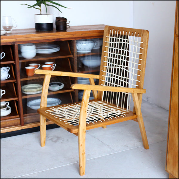 Two 1960's Riempie Armchairs