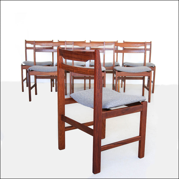 Set of Eight Kiaat Dining Chairs