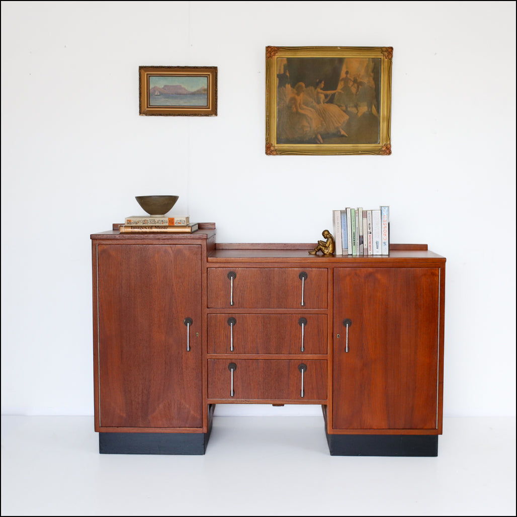 Solid Wood Art Deco Sideboard