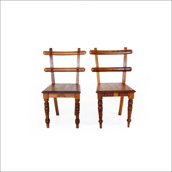 Pair of Antique SAR Oak Chairs