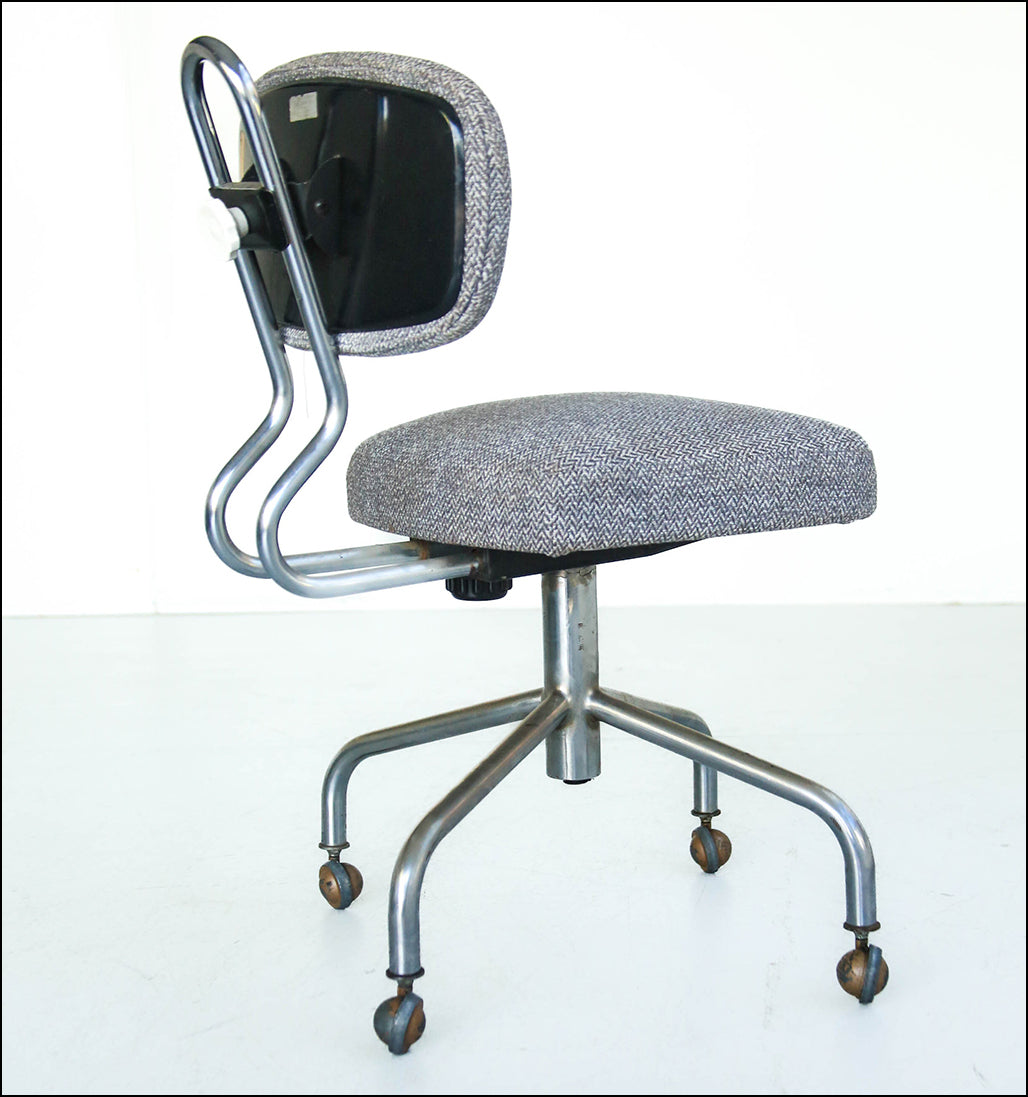 Vintage Typist Chair with Chrome Frame