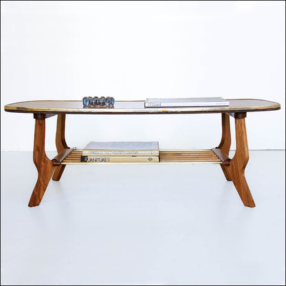 Retro Coffee Table with Magazine Rack
