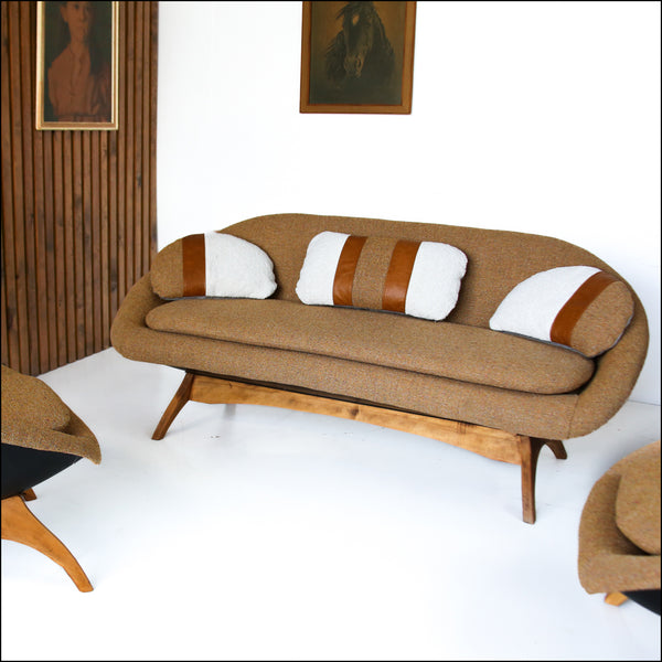 Mid-century Lurashell Style Tub Sofa
