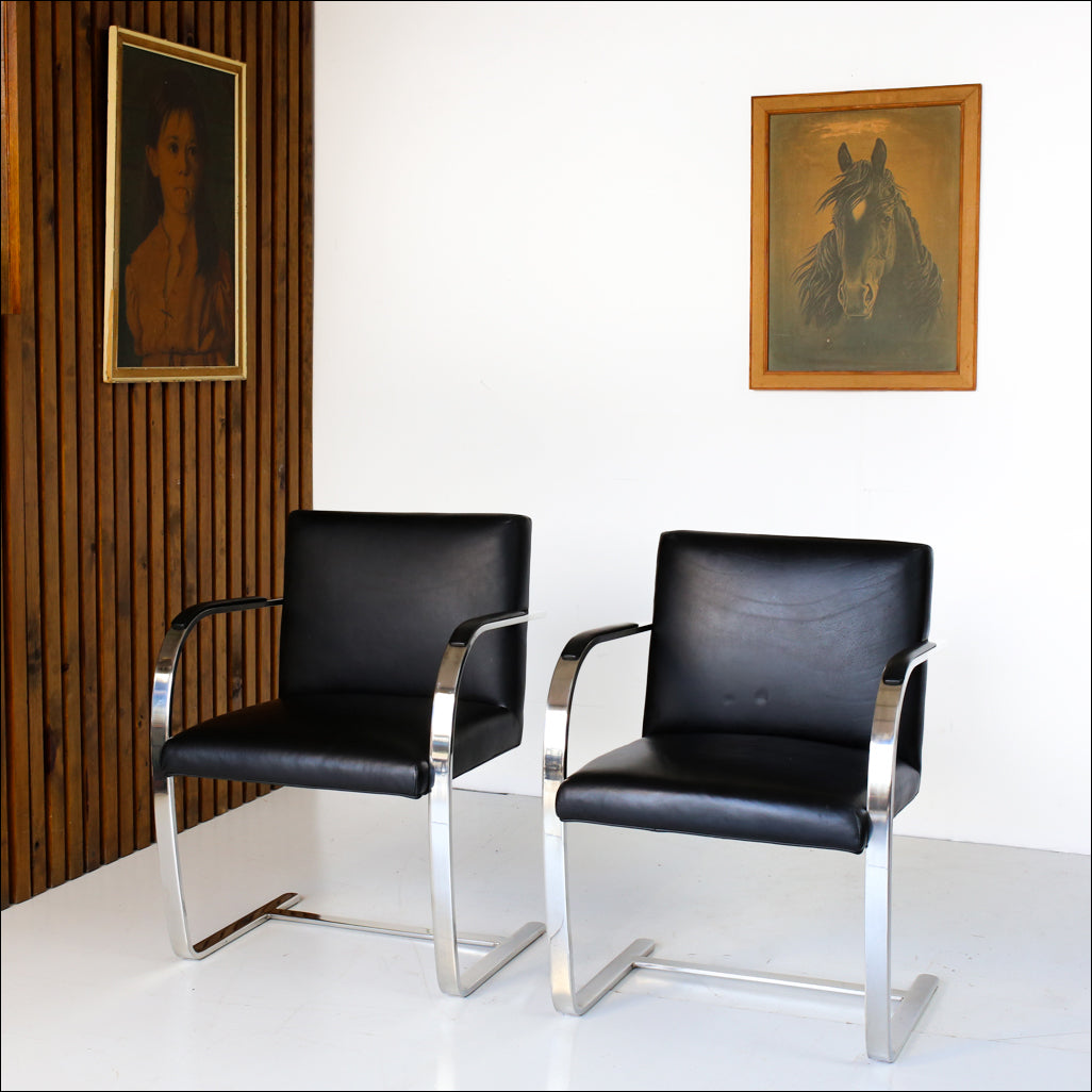 A Pair of 'Brno' Style Chairs by Mies van der Rohe