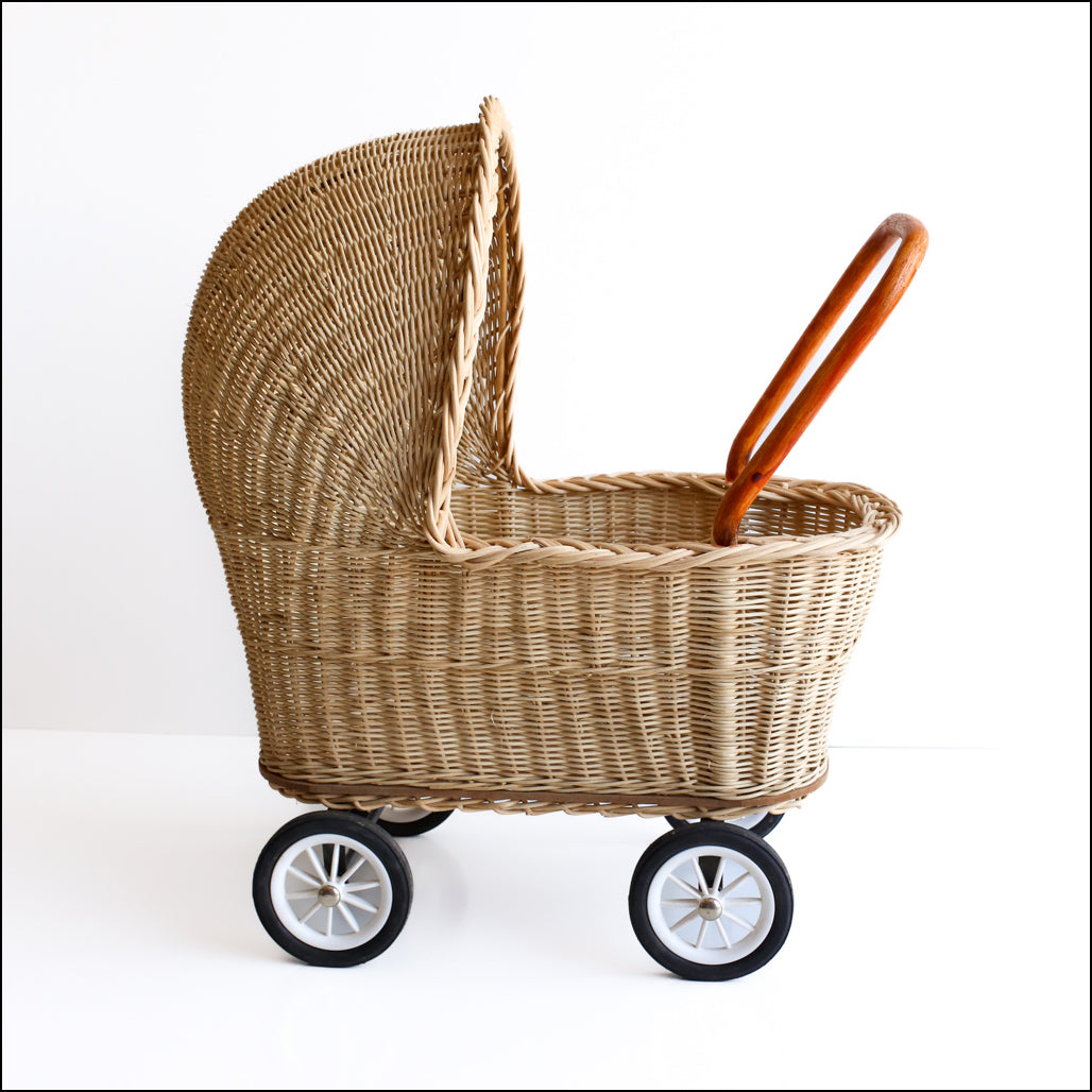 Cane Doll's Pram