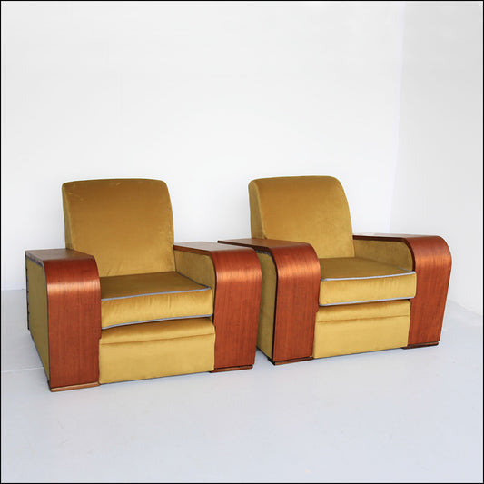 A Pair of Art Deco Armchairs
