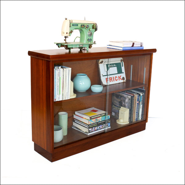 Sturdy Vintage Sapele Bookcase