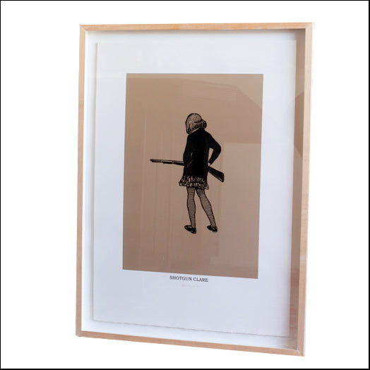 Framed "Shotgun Clare" Silkscreen
