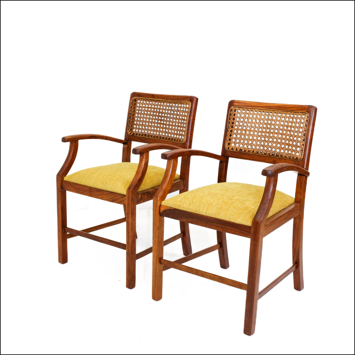 Pair of Vintage Kiaat Armchairs