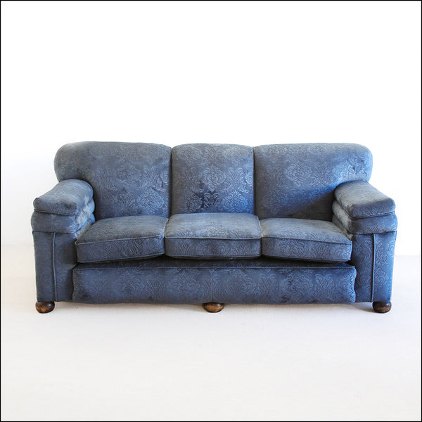 Large Art Deco Sofa in Textured Velvet