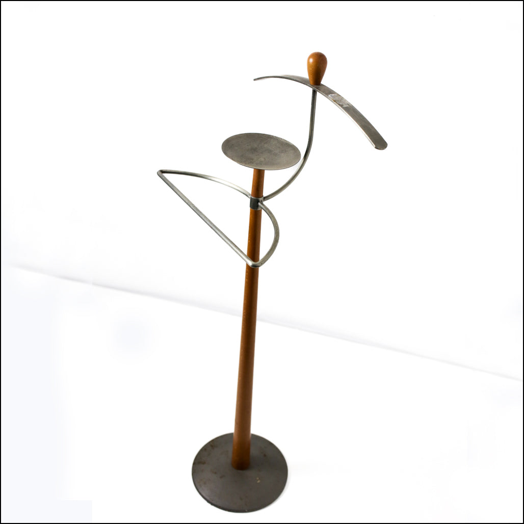 Vintage Steel and Wood Dumb Valet