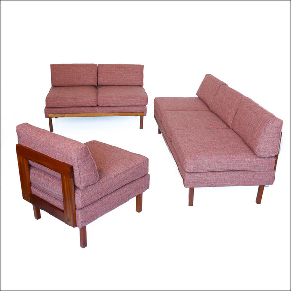 Six Seat Mid-century Corner Sofa