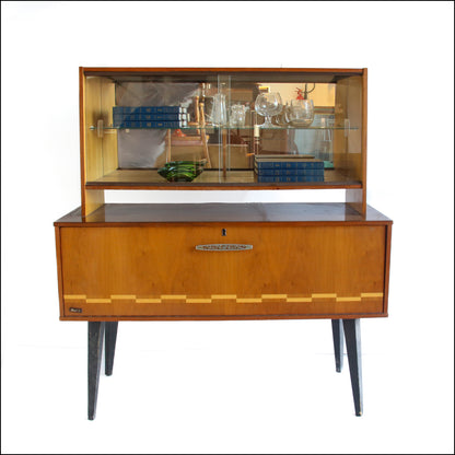 Retro Display Cabinet with Radiogram and Turntable