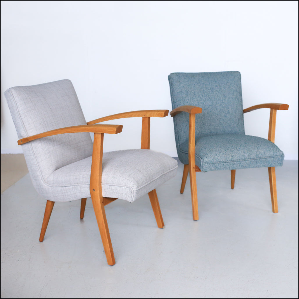Mid-century Beech Frame Armchairs - priced per chair