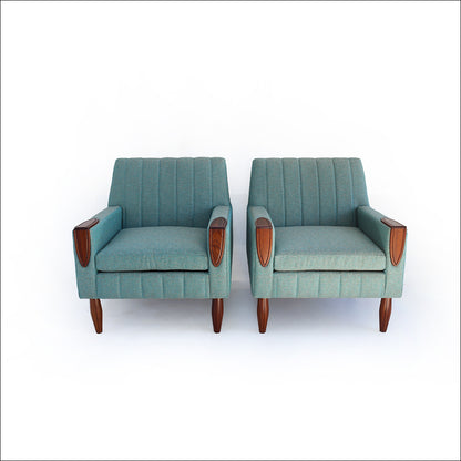 Pair of Airflex Armchairs and Three-seater Sofa - priced per item