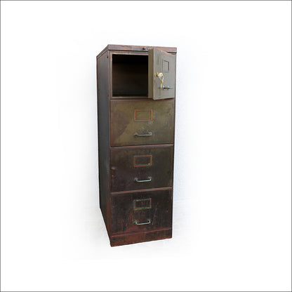 Industrial Style Filing Cabinet with a Safe