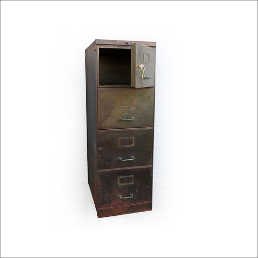 Industrial Style Filing Cabinet with a Safe