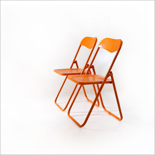 A Pair of Vintage Metal Folding Chairs