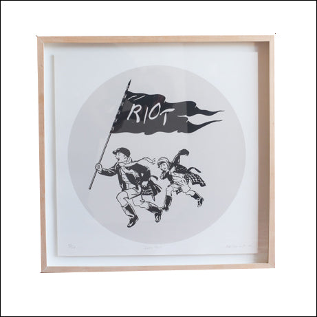 Framed "Let's Riot" Silkscreen