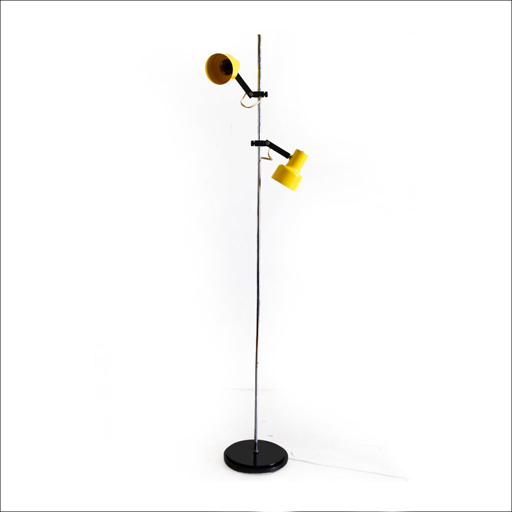 Mid-century Adjustable Floorlamp with Two Heads