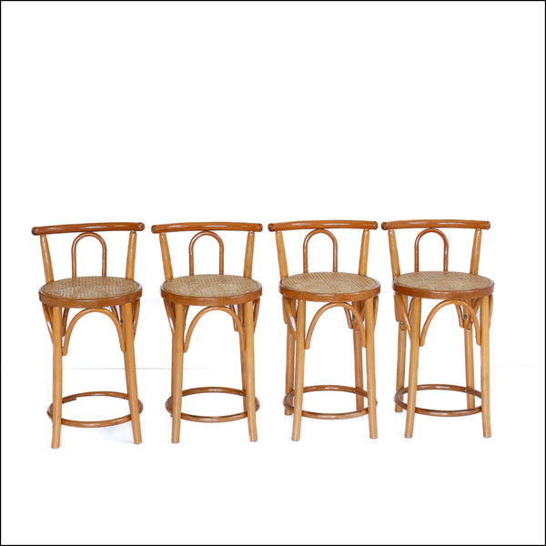 Set of Four Bentwood Counter Chairs