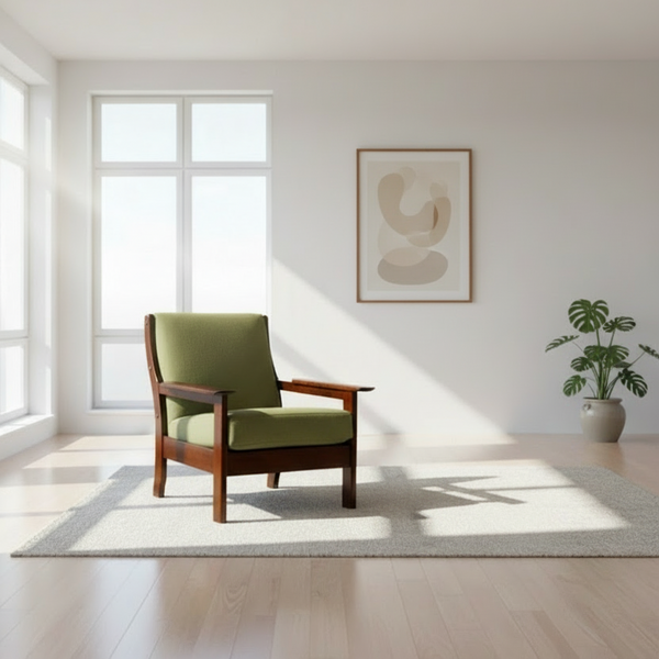 70s Imbuia Frame Armchair