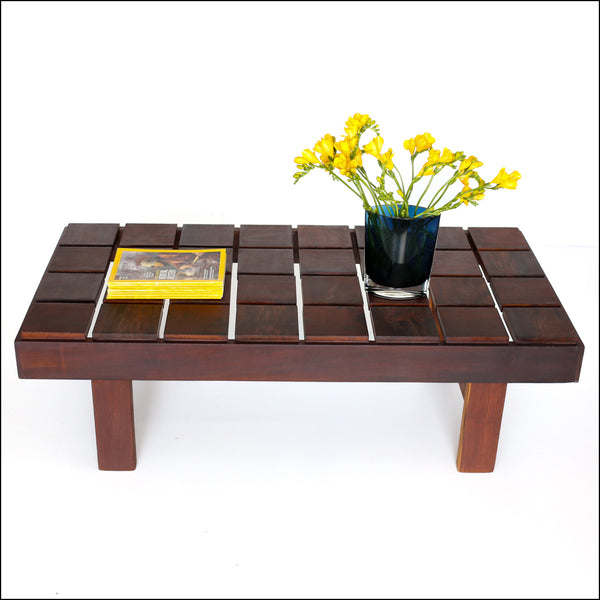 Brutalist Solid Imbuia Coffee Table