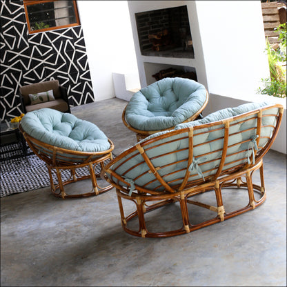 Cane Papasan Loveseat