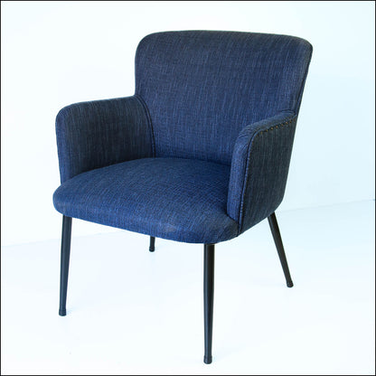 Vintage Tub Chair with Steel Legs