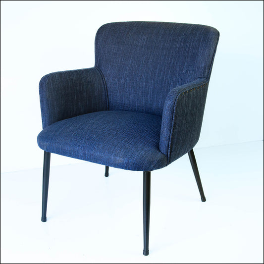Vintage Tub Chair with Steel Legs