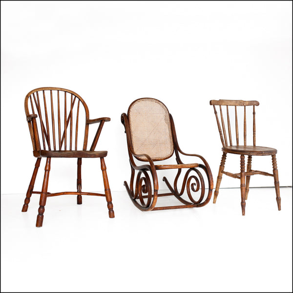 Three Antique Quaker Chairs - priced per chair