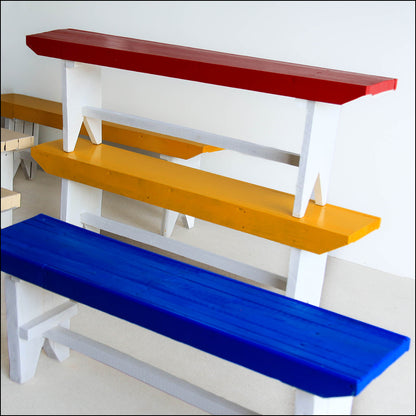 Painted Rustic Benches