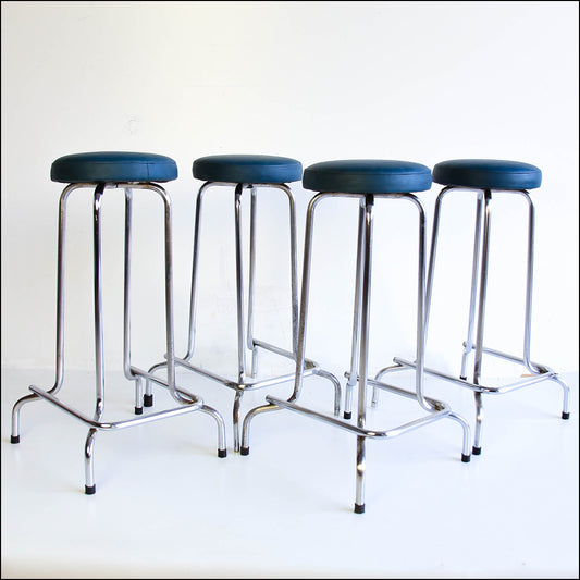 Vintage Chrome Kitchen Stools - priced per piece