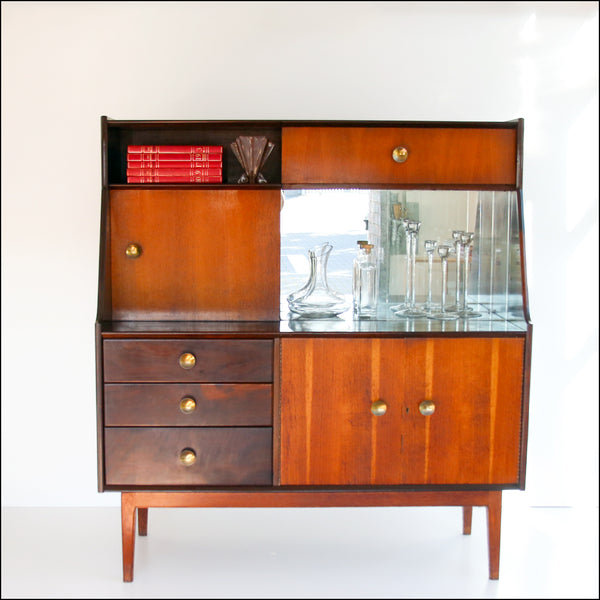 Solid Wood Mid-century Cabinet