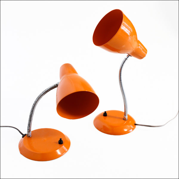 A Pair of 70s Gooseneck Desk Lamps