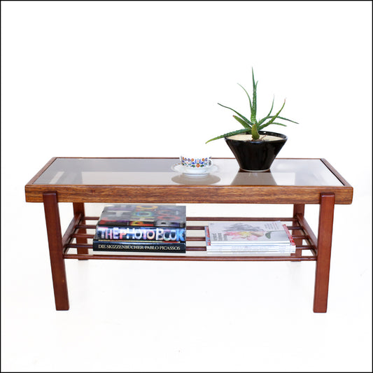 Glass Top Zim Teak Coffee Table