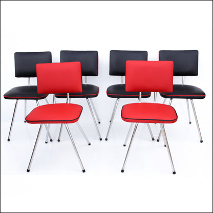 Set of Six Vintage Diner Chairs