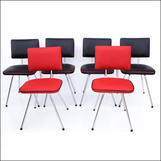 Set of Six Vintage Diner Chairs