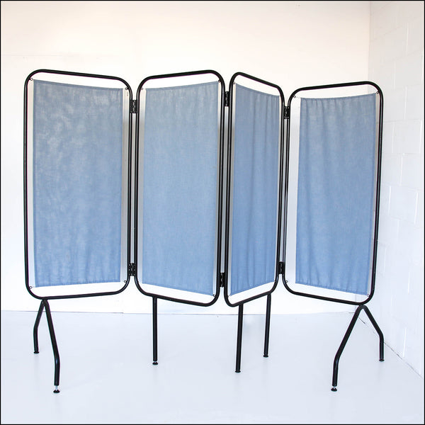 Vintage Hospital Privacy Screens with Four Panels