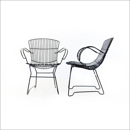 Pair of Vintage Steel Patio Chairs
